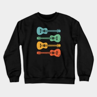 Ukulele Cool Retro Colors Crewneck Sweatshirt